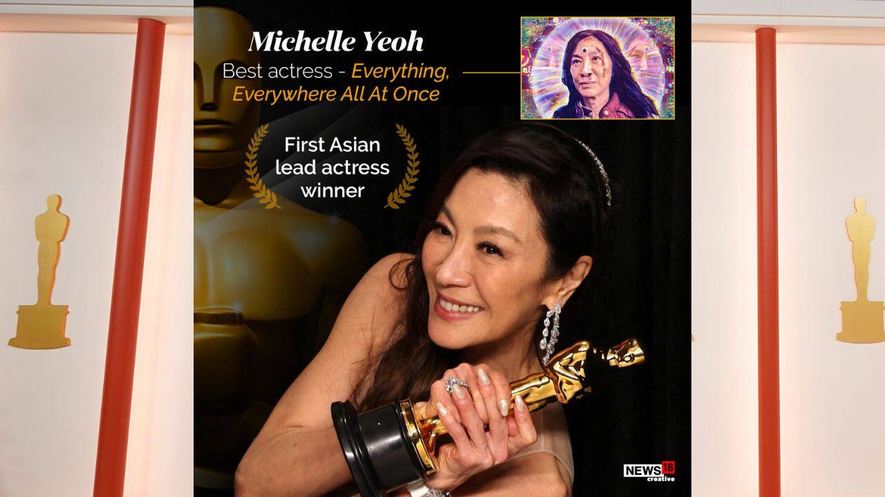 Michelle Yeoh on March 12 made history by becoming the first Asian woman to win the best actress Oscar, for her exuberant portrayal of an immigrant business owner thrust into a zany multiverse in the sci-fi trip "Everything Everywhere All at Once."