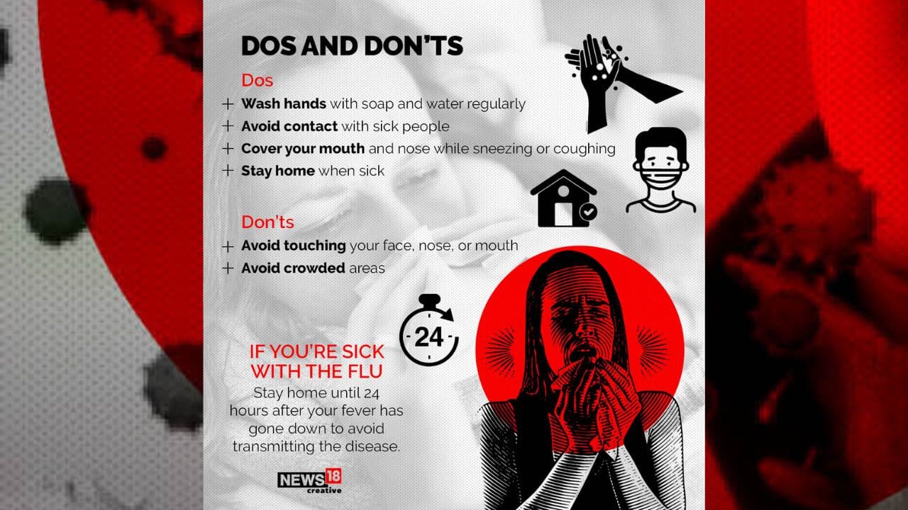 If you’re sick with the flu, stay home until 24 hours after your fever has gone down to avoid transmitting the disease.