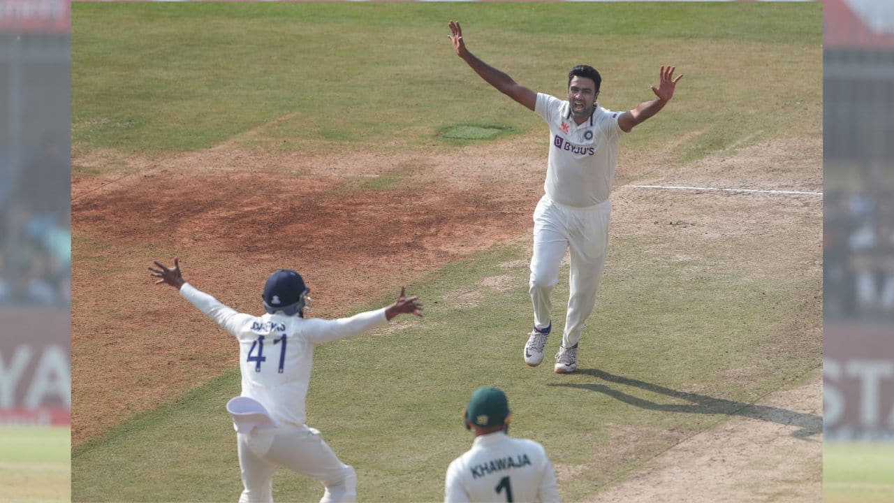 Chasing a small target, Australia started Day 3 in a commanding position but Ashwin (1-44) had other plans as he dismissed Khawaja for a two-ball duck. It was a testing passage of play for the Australians lasting nearly 45 minutes against Ashwin and Ravindra Jadeja (0-23). (Source: AP) Chasing a small target, Australia started Day 3 in a commanding position but Ashwin (1-44) had other plans as he dismissed Khawaja for a two-ball duck. It was a testing passage of play for the Australians lasting nearly 45 minutes against Ashwin and Ravindra Jadeja (0-23). (Source: AP)