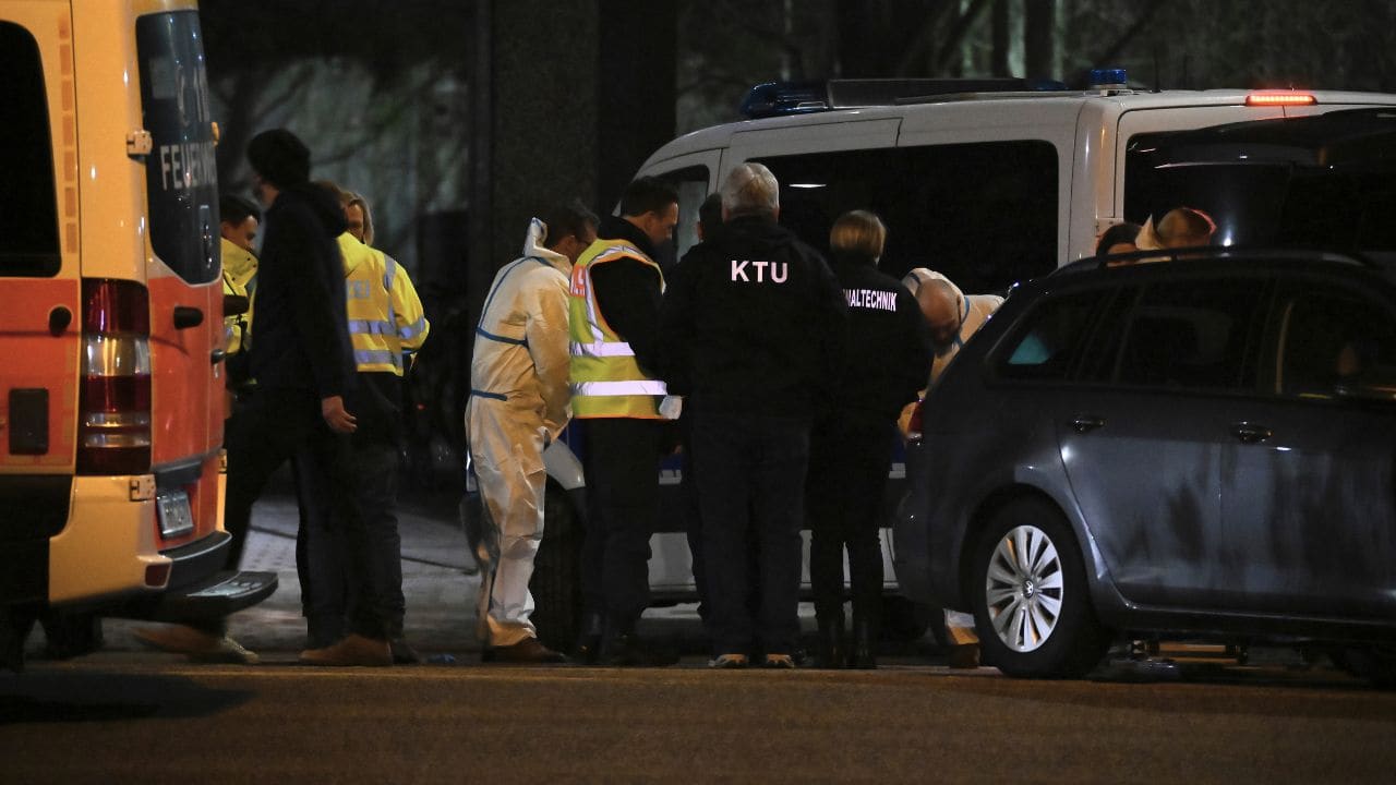 Student Laura Bauch, who lives nearby, said “there were about four periods of shooting,” German news agency dpa reported. “There were always several shots in these periods, roughly at intervals of 20 seconds to a minute,” she said. She said she looked out her window and saw a person running from the ground floor to the second floor of the Jehovah's Witnesses hall. (Image: AP)