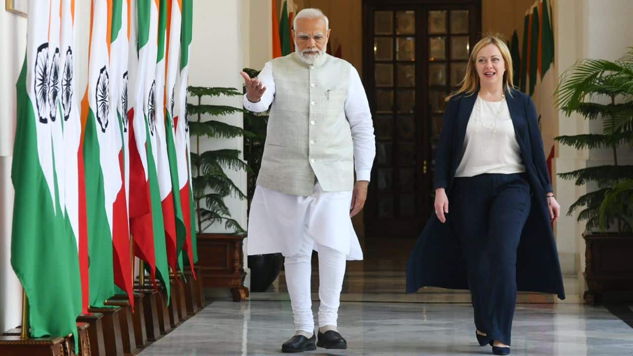 This is PM Meloni’s first visit to India. According to the MEA spokesperson, the visit is tipped further strengthen and deepen to long-standing relationship between India and Italy. (Image: Twitter @MEAIndia)
