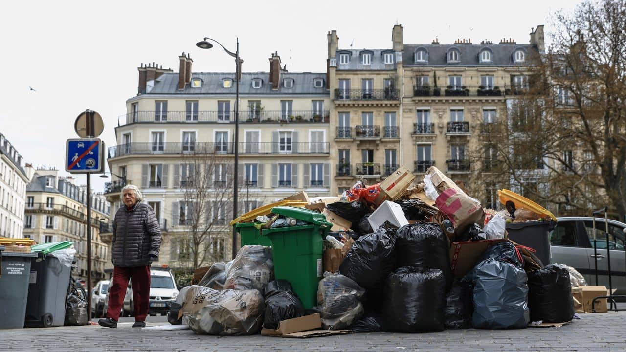 Mostly small, scattered protests were held in cities around France, some degenerating late Monday into violent incidents. In Paris, small groups took to the streets to set fire to piles of trash that have formed due to a strike by garbage collectors in the capital that is in its 16th day. (Source: AP)