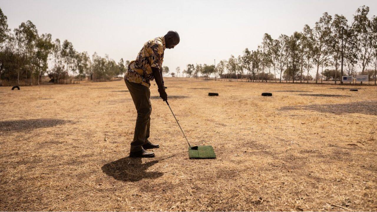 Ouagadougou's "browns" comprise sand that is bonded with old motor oil to provide a level if rather crumbly surface. "The ball doesn't roll as well (as on grass) and yes, putting is a bit more complicated," Samake conceded. "You do have to rake it (the brown) to remove the small stones, because if the ball hits one, it can bounce off in any direction," he said. (Source: AFP)