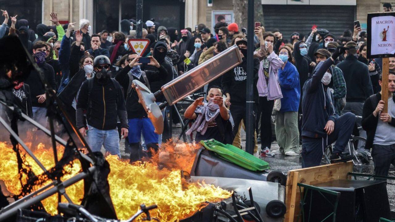 Interior Minister Gerald Darmanin said that across France, 149 members of the security forces had been injured and at least 172 people arrested, including 72 in Paris. (Source: AFP)