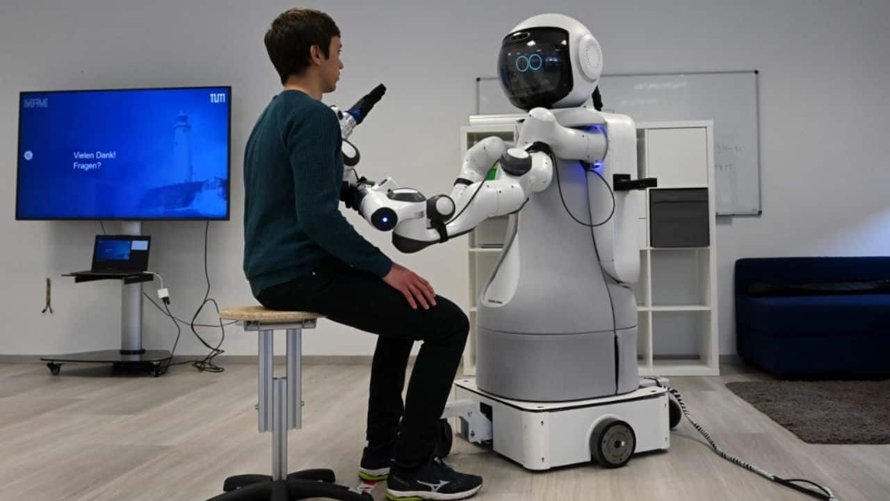 Not only is Garmi able to perform diagnostics on patients, it can also provide care and treatment for them. Or at least, that is the plan. (Source: AFP)