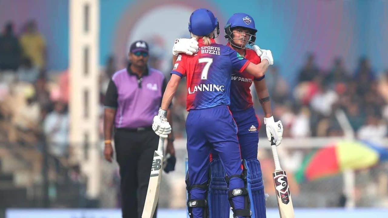 Indian teenager Shafali Verma scored 84 runs off 45 balls, while Australian star Meg Lanning hit 72 off 43 as the duo put on a record 162 runs for the first wicket. (Image: WPL)