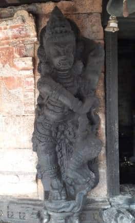 A dwarapalaka statue that inspired a hitherto unseen drawing of Raja Ravi Varma's.