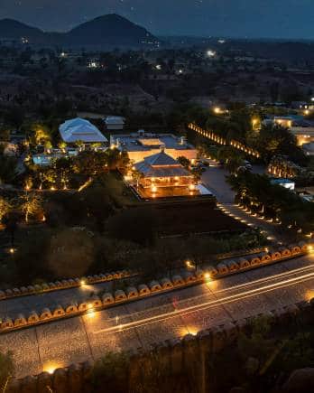 Aerial view of Alila Fort Bishangarh.