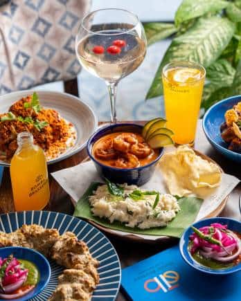 The food spread at Bombay Brasserie, Colaba.