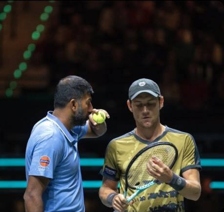 Matthew Ebden (right) and Rohan Bopanna started playing together earlier this year but had disappointing results in the beginning. (Photo: Twitter)