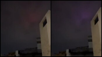 Delhi residents shared videos of what appeared to be earthquake lights after the tremors. (Image: Screengrabs from video @SorabhTiwari13/Twitter)