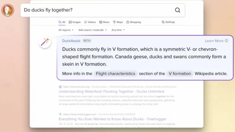 DuckDuckGo search engine rolls out AI assist