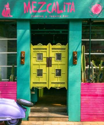 Entry to Mezcalita, Mumbai's newest Mexican restaurant.