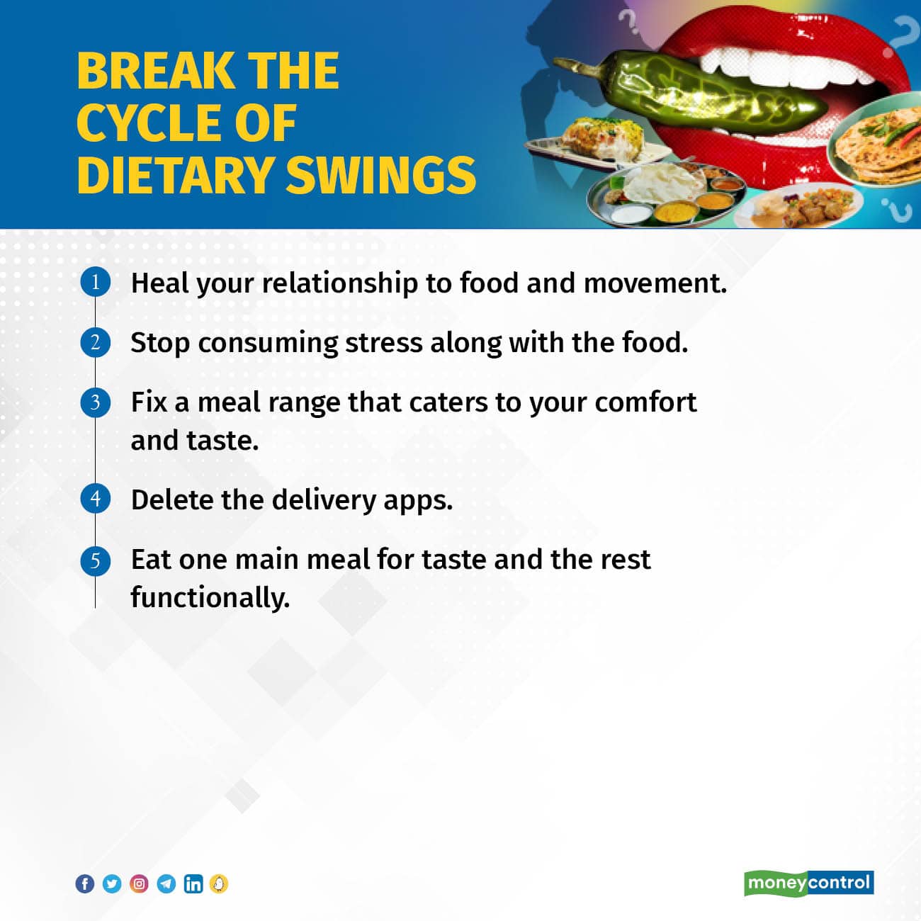 HEALING SPACE 95 food stress eating Break the cycle of dietary swings
