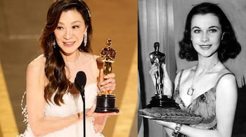(From left) Michelle Yeoh (2023) and  Vivien Leigh (1940, 1952) Oscars Best Actress winners.