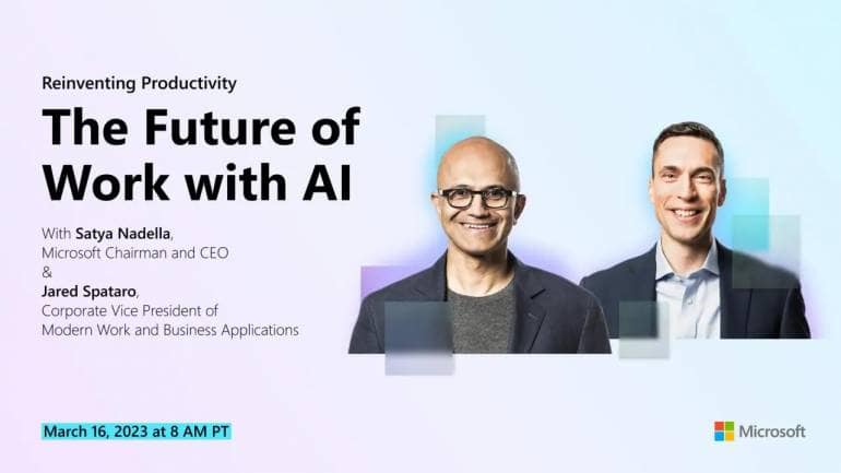 Microsoft announces a "Future of Work With AI" event on March 16