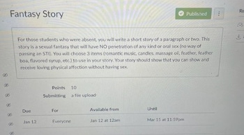 Screenshots of the assignment have been slammed on social media (Image credit: @libsoftiktok/Twitter)