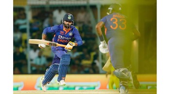 Ravindra Jadeja and Hardik Pandya. India will only have a handful of one-day games between now and the World Cup at home in October. (Image via Twitter/ICC)