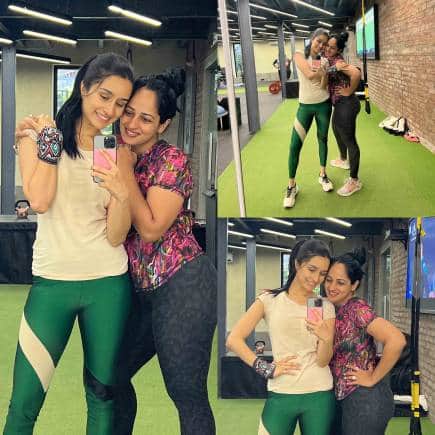 Shraddha Kapoor with her fitness trainer and nutrition coach Mehaak Nair.