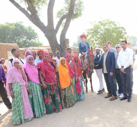 Former South Australia water security minister Karlene Maywald during a visit to Soda village, Rajasthan.
