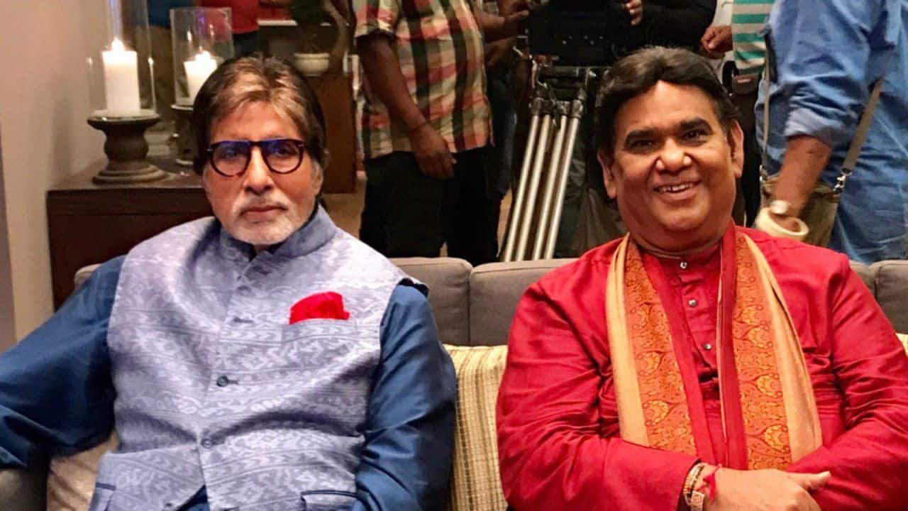 Satish Kaushik with Bollywood star Amitabh Bachchan. Kaushik worked in several memorable films such as Mr India, Deewana Mastana, Hum Aapke Dil Mein Rehte Hain and Tere Naam, among others. 