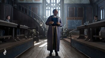 You start off as a fifth-year student receiving a letter to join Hogwarts School Of Witchcraft and Wizardry with one Professor Fig as your mentor for the journey. (Image source: twitter.com/HogwartsLegacy)