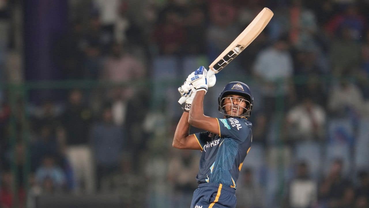 Young batter Sai Sudharsan perfectly made up for the absence of injured Kane Williamson with an unbeaten half century and led the defending champion Gujarat Titans to an impressive six-wicket win against Delhi Capitals in the Indian Premier League on April 4. (Source: AP) Young batter Sai Sudharsan perfectly made up for the absence of injured Kane Williamson with an unbeaten half century and led the defending champion Gujarat Titans to an impressive six-wicket win against Delhi Capitals in the Indian Premier League on April 4. (Source: AP)