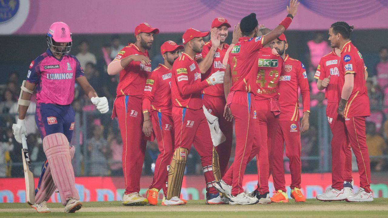 The left-arm pacer also removed opener Yashaswi Jaiswal for 11. Buttler, who batted at No. 3, scored 19 off 11, before Ellis scalped his first of the night. (Image: AP) The left-arm pacer also removed opener Yashaswi Jaiswal for 11. Buttler, who batted at No. 3, scored 19 off 11, before Ellis scalped his first of the night. (Image: AP)
