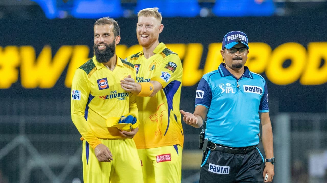 Offspinner Moeen Ali reined in Kyle Mayers’ electrifying 53 with an impressive 4-26 as Lucknow was restricted to 205-7 in a game where fast bowlers went for plenty and spinners made the bigger impact. (Image: AP) Offspinner Moeen Ali reined in Kyle Mayers’ electrifying 53 with an impressive 4-26 as Lucknow was restricted to 205-7 in a game where fast bowlers went for plenty and spinners made the bigger impact. (Image: AP)