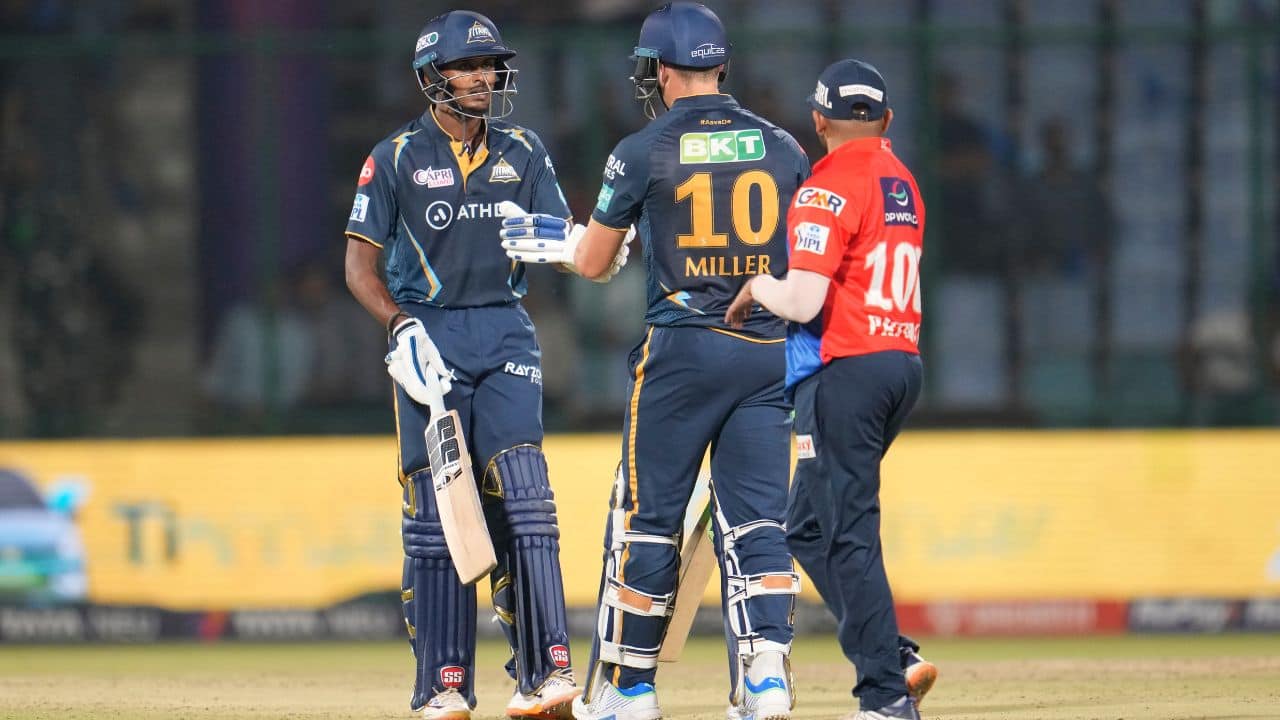 The 21-year-old left-handed Sudharsan anchored Gujarat’s run-chase of 163-4 with 62 not out off 48 balls while filling in Williamson’s No. 3 spot. The New Zealander was ruled out of the tournament after injuring his right knee while fielding during Gujarat’s five-wicket win over Chennai Super Kings in the opening game. (Source: AP) The 21-year-old left-handed Sudharsan anchored Gujarat’s run-chase of 163-4 with 62 not out off 48 balls while filling in Williamson’s No. 3 spot. The New Zealander was ruled out of the tournament after injuring his right knee while fielding during Gujarat’s five-wicket win over Chennai Super Kings in the opening game. (Source: AP)