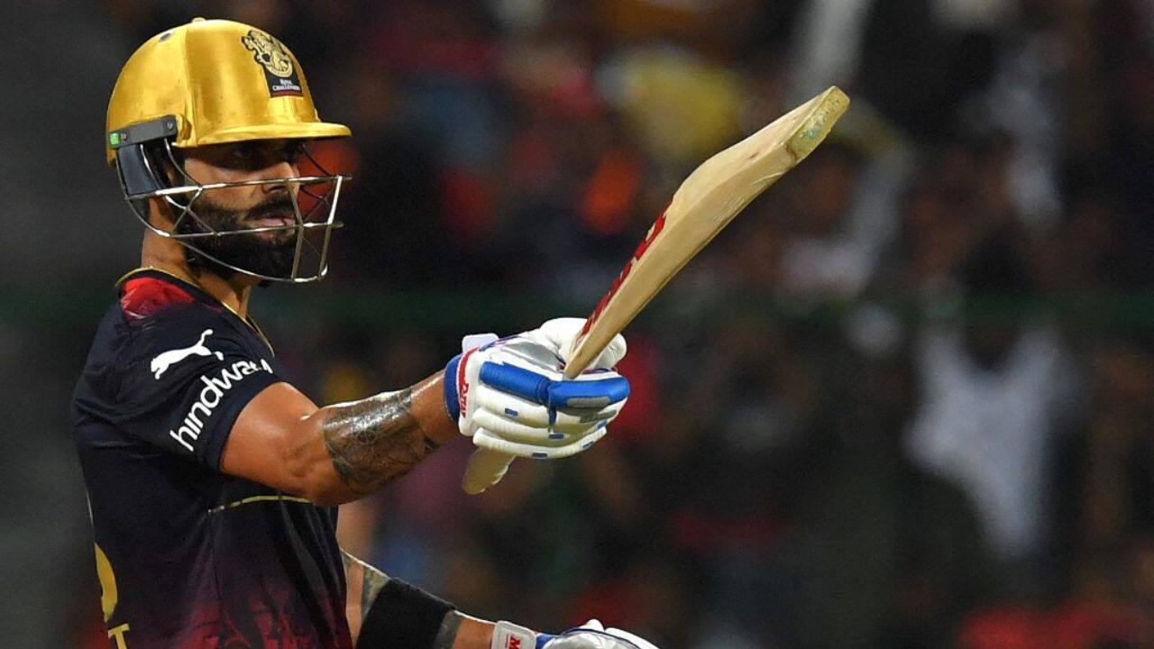 Kohli set the tone for Bangalore's big total with his second fifty of the season in a 96-run opening stand with Du Plessis. (Image: AFP)