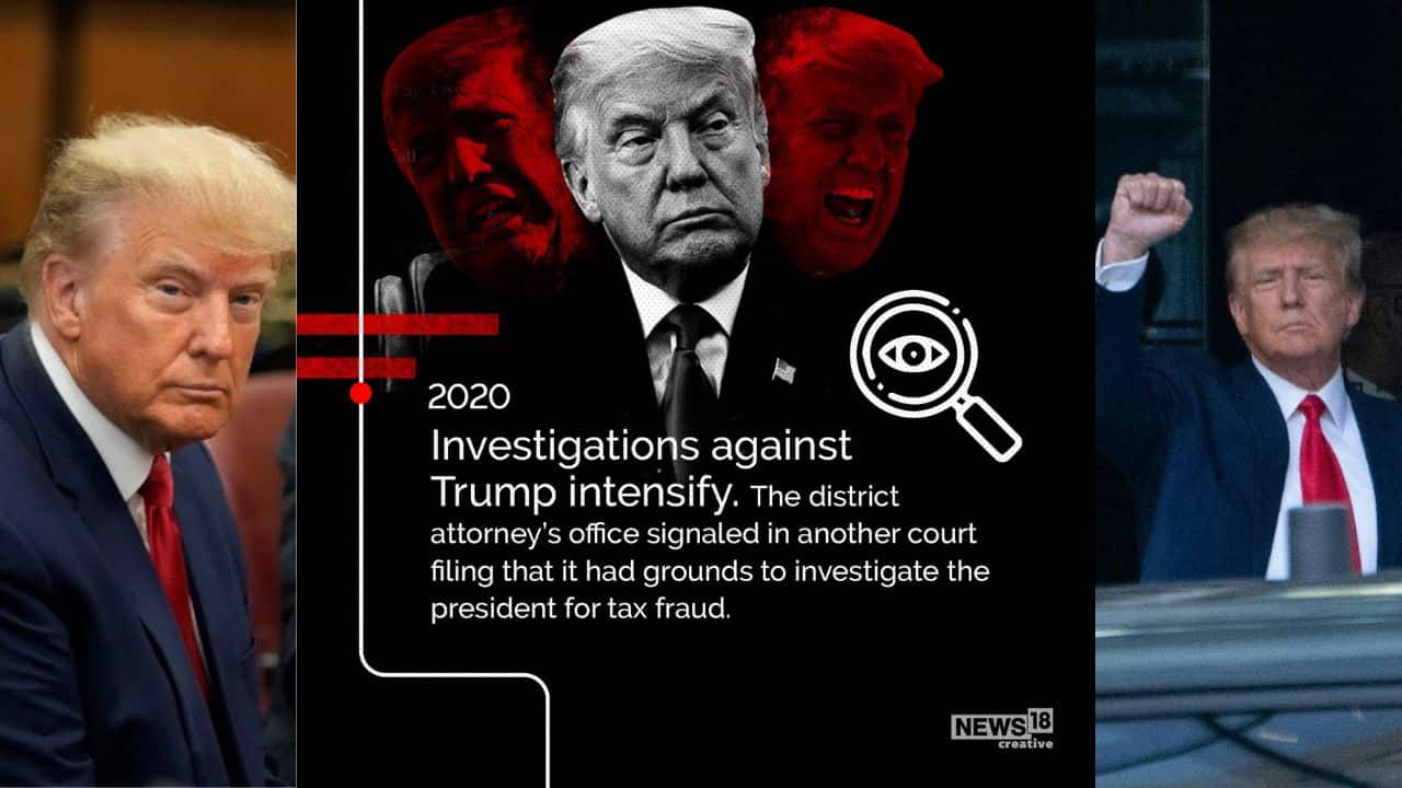 In 2020, investigations against Trump intensify. The district attorney’s office signalled in another court filing that it had grounds to investigate the president for tax fraud. (Image: News18 Creative)