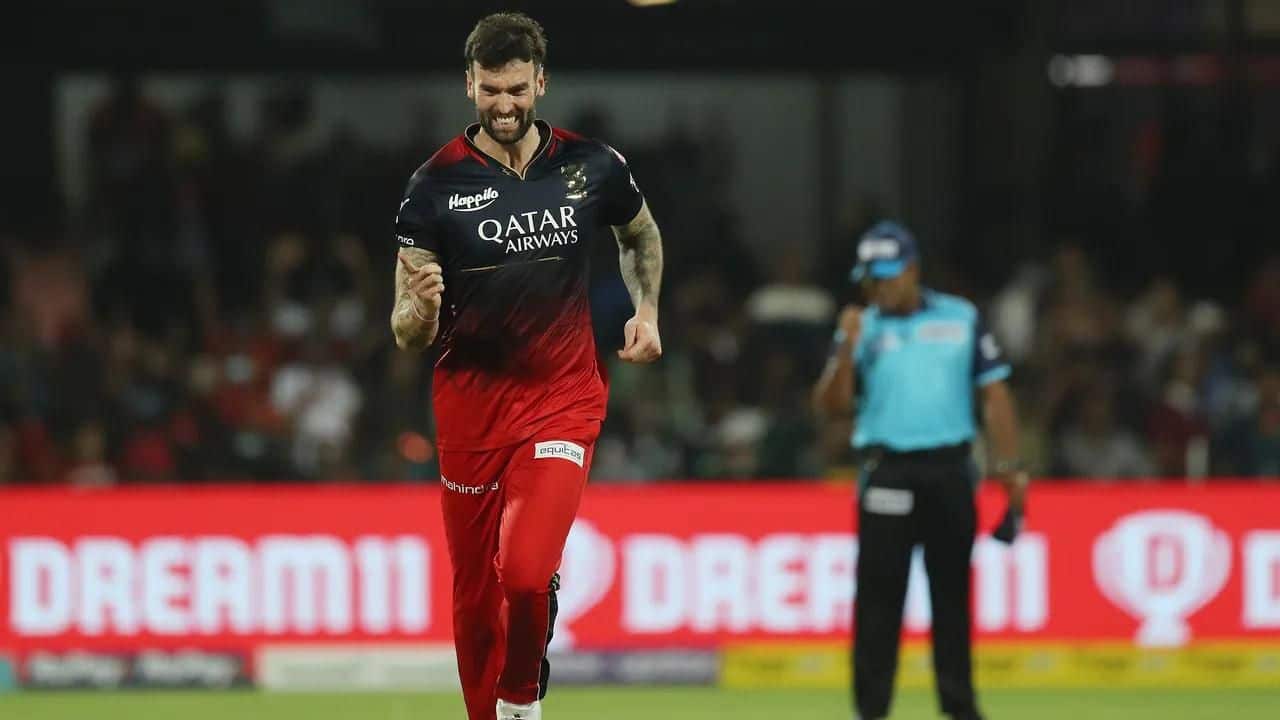 Bangalore suffered a blow when Topley awkwardly landed on his right shoulder while fielding and left the ground with the physio. Topley was believed to have suffered a dislocated shoulder, which was put back in place but the 2.01 metre tall (6 feet and 5 inches) player was ruled out of the rest of the match. (Image: IPL T20)