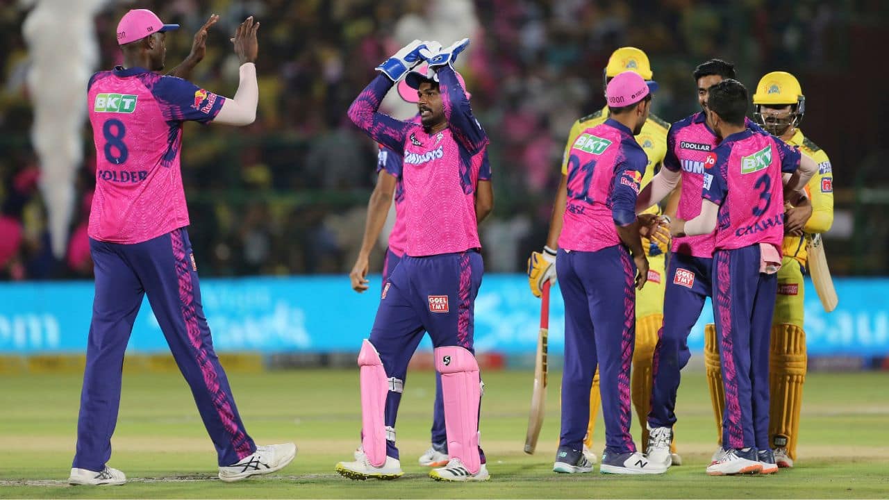 Rajasthan is now top of the table with 10 points. Chennai is down to third, and Gujarat Titans second, as all three teams are equal on points but separated by net run-rate. (Image: AP)