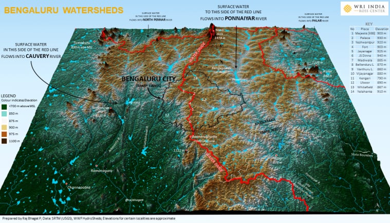 Bengaluru is classified into three main natural valley systems: Hebbal (northern part of Bengaluru), Koramangala-Challaghatta (central and south-east), Vrishabhavathi (South-west Bengaluru).