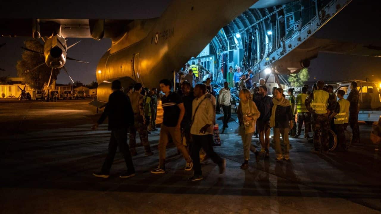 In a related development, France evacuated five Indians along with citizens of 27 other countries as part of its evacuation mission from Sudan. The French embassy in India said 388 people from 28 countries, including India, were evacuated. (Image: Twitter @francediplo_EN)