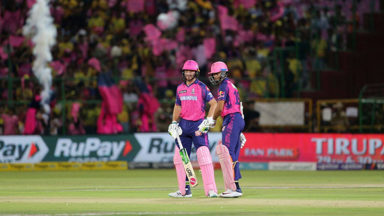 This was after 21-year-old opener Yashasvi Jaiswal struck 77 off 43 balls to help Rajasthan score 202-5 (20 overs). Jaiswal and Jos Buttler (27) gave a flying start to Rajasthan adding 86 runs off 50 balls for the first wicket. (Image: AP)