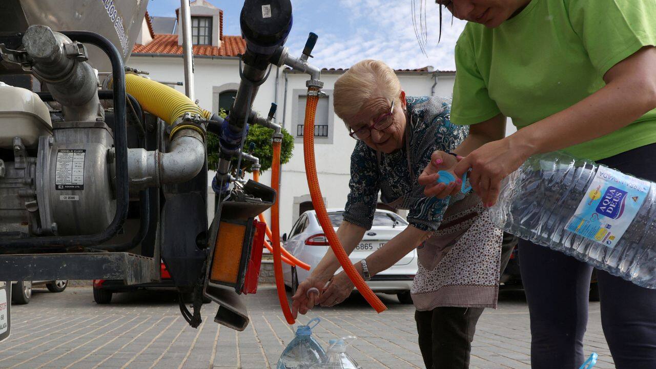 According to the Andalusia regional government, around 80,000 people living in Alcaracejos and another 27 villages in the province of Cordoba rely on truck deliveries for drinking water, since drought has exhausted the nearby reservoir and the water from another dam has been deemed unsafe for consumption. (Image: Reuters) According to the Andalusia regional government, around 80,000 people living in Alcaracejos and another 27 villages in the province of Cordoba rely on truck deliveries for drinking water, since drought has exhausted the nearby reservoir and the water from another dam has been deemed unsafe for consumption. (Image: Reuters)