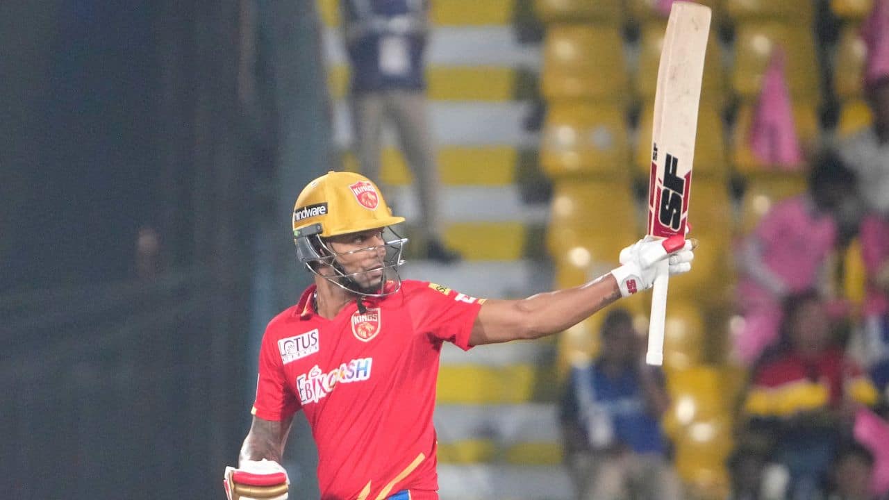 Dhawan kept going, though, and added 68 runs off 36 balls with Jitesh Sharma for the second wicket. He reached his half-century off 36 balls, his 48th in the IPL overall. Dhawan hit nine fours and three sixes during his innings. (Image: AP) Dhawan kept going, though, and added 68 runs off 36 balls with Jitesh Sharma for the second wicket. He reached his half-century off 36 balls, his 48th in the IPL overall. Dhawan hit nine fours and three sixes during his innings. (Image: AP)
