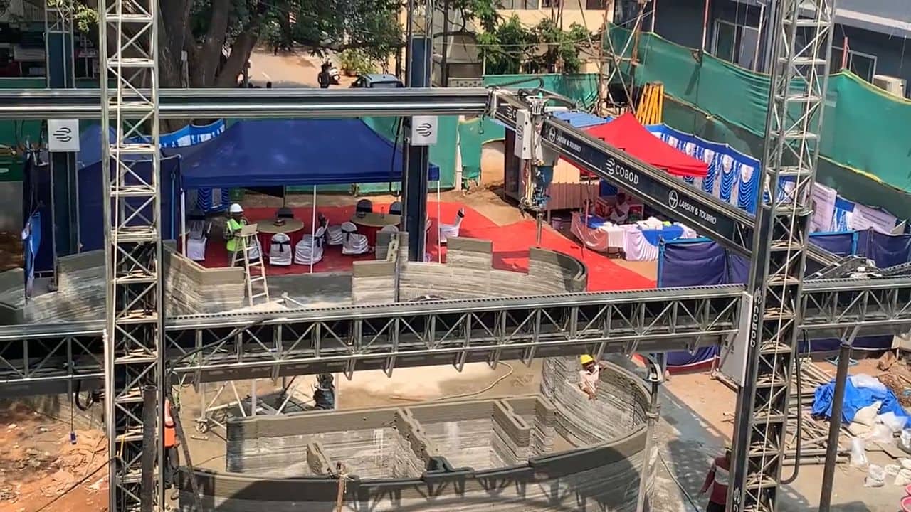The project is progressing at a brisk pace and once completed, the building will likely become a mini landmark in Bengaluru. (Twitter Video Grab) (With inputs from agencies) The project is progressing at a brisk pace and once completed, the building will likely become a mini landmark in Bengaluru. (Twitter Video Grab) (With inputs from agencies)