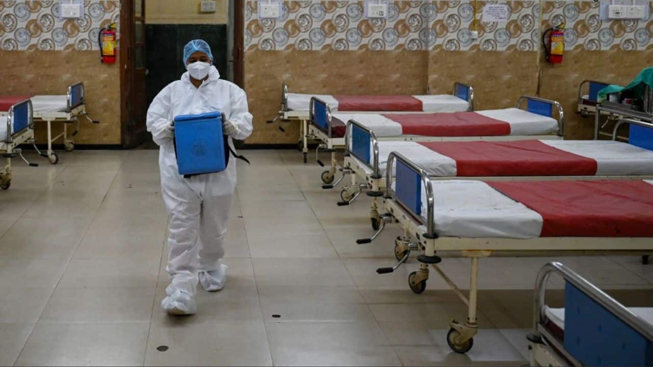 Healthcare workers check their preparedness for COVID-19 at a hospital in Mumbai. (Image: AFP)