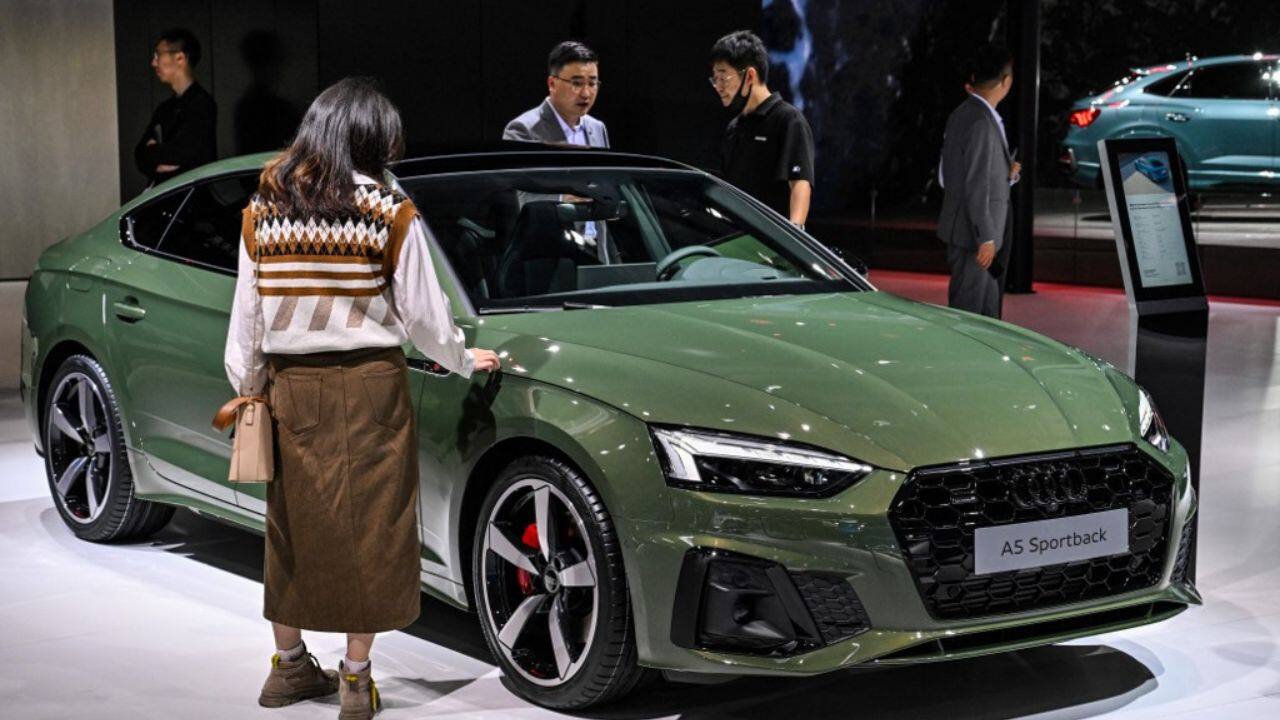 An Audi AS Sportback is displayed during the 20th Shanghai International Automobile Industry Exhibition in Shanghai on April 19. (Image: AFP)