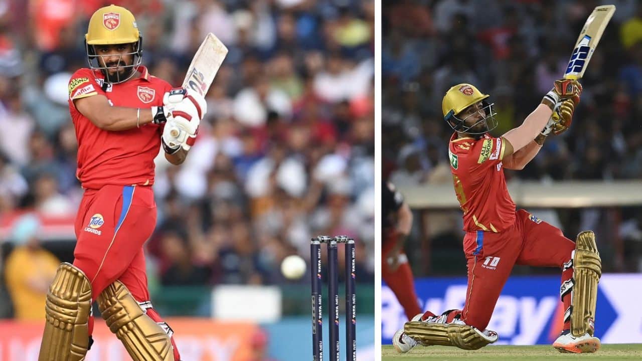 Punjab lost wickets regularly in their reply and only Prabhsimran Singh, with a valiant 46 off 30 deliveries, and Jitesh Sharma's late blitz of 41 represented any real fight. (Image: AFP) 