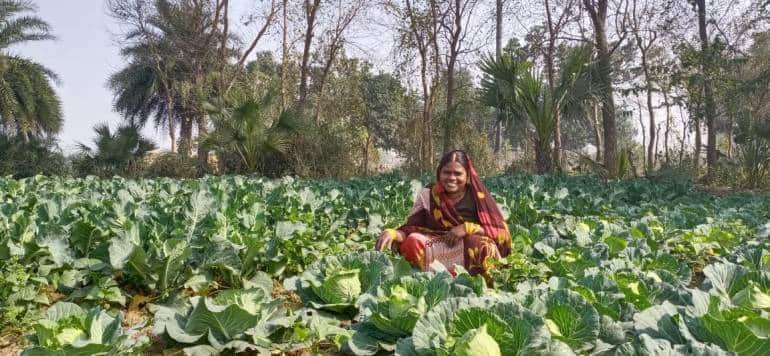 Sanju Devi, a member of the Musahar community, bought her own land last year for farming to end a centuries-old discrimination as landless labourers. (Photo courtesy Nari Gunjan, Dinapur, Bihar)