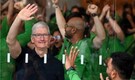 Apple CEO Tim Cook opens doors of BKC store to welcome customers. Watch