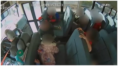 US school bus driver intentionally slams brakes to teach children 'a lesson'. Video