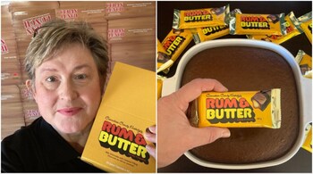 The chocolate bars are described as rum flavored with caramilk inside. (Image credit: @canadian_candy_nostalgia/Instagram)