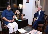 Apple CEO Tim Cook meets Rajeev Chandrasekhar, discusses manufacturing, exports and R&amp;D