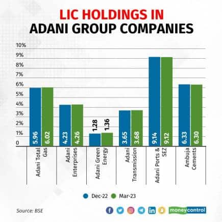 LIC Holding in Adani Group companies