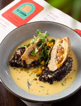 Mango Chicken at Burrow restaurant in BKC, Mumbai.